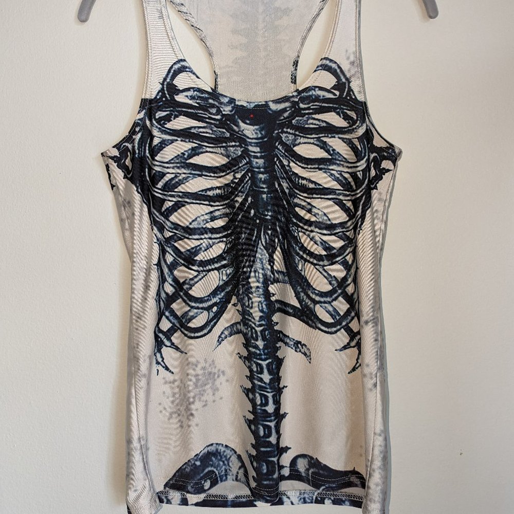 Skeleton Rib tank top size L